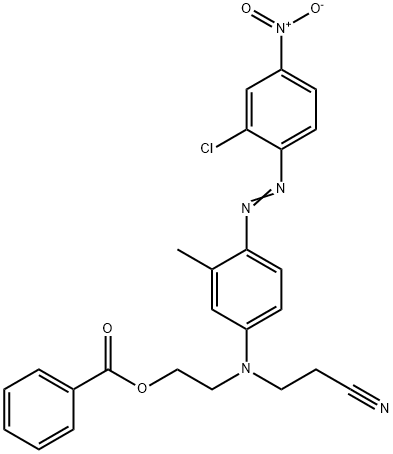2-[4-[(2-chloro-4-nitrophenyl)azo]-N-(2-cyanoethyl)-3-methylanilino]ethyl benzoate Structure