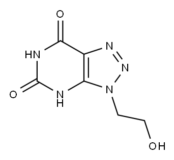 3-(2-Hydroxyethyl)-3H-1,2,3-triazolo[4,5-d]pyrimidine-5,7(4H,6H)-dione 结构式