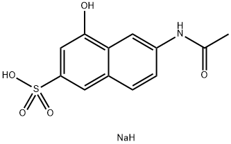 sodium 6-(acetylamino)-4-hydroxynaphthalene-2-sulphonate 结构式