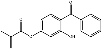 メタクリル酸4-ベンゾイル-3-ヒドロキシフェニル 化学構造式