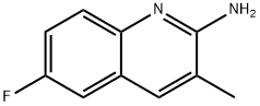 2-アミノ-6-フルオロ-3-メチルキノリン 化学構造式