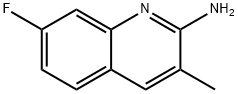 2-アミノ-7-フルオロ-3-メチルキノリン 化学構造式