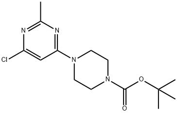 4-(6-氯-2-甲基-4-嘧啶基)四氢-1(2H)-吡嗪羧酸叔丁酯, 203519-37-3, 结构式