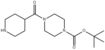 4-(PIPERIDINE-4-CARBONYL)-PIPERAZINE-1-CARBOXYLIC ACID TERT-BUTYL ESTER Structure