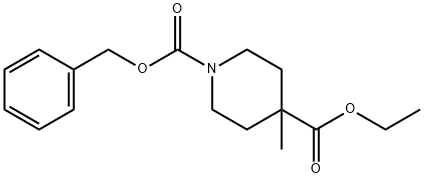 N-Cbz-4-甲基-4-哌啶甲酸乙酯, 203521-95-3, 结构式