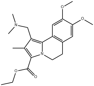 1-[(Dimethylamino)methyl]-5,6-dihydro-8,9-dimethoxy-2-methylpyrrolo[2,1-a]isoquinoline-3-carboxylic acid ethyl ester Structure