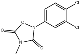 2-(3,4-ジクロロフェニル)-4-メチル-1,2,4-オキサジアゾリジン-3,5-ジオン 化学構造式