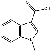 1,2-ジメチル-1H-インドール-3-カルボン酸 化学構造式