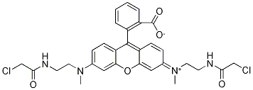 N,N-BIS[2-(CHLOROACETAMIDO)ETHYL]-N,N-DIMETHYLRHODAMINE 化学構造式