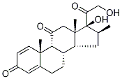 17,21-ジヒドロキシ-16α-メチルプレグナ-1,4-ジエン-3,11,20-トリオン 化学構造式