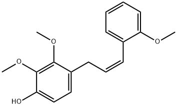 2,3-Dimethoxy-4-[(Z)-3-(2-methoxyphenyl)-2-propenyl]phenol Structure
