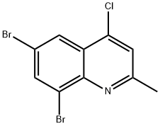 4-CHLORO-6,8-DIBROMO-2-METHYLQUINOLINE Structure