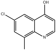 6-CHLORO-4-HYDROXY-8-METHYLQUINOLINE 化学構造式