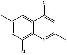 4,8-DICHLORO-2,6-DIMETHYLQUINOLINE, 203626-46-4, 结构式