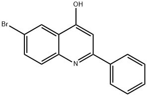 6ブロモ4ヒドロキシ2フェニルキノリン 化学構造式