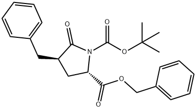 (4R)-BOC-4-ベンジル-PYR-OBZL 化学構造式