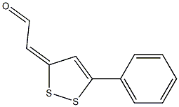 (5-フェニル-3H-1,2-ジチオール-3-イリデン)アセトアルデヒド 化学構造式