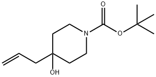 4-羟基-4-(2-丙烯基)哌啶-1-羧酸叔丁酯 结构式