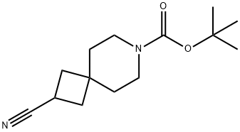 2-Cyano-7-azaspiro[3.5]nonane-7-carboxylic acid tert-butyl ester Structure