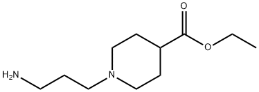 1-(3-アミノプロピル)-4-ピペリジンカルボン酸エチル 化学構造式