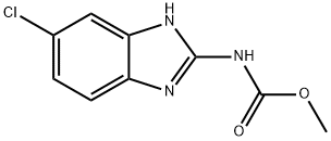 (6-氯-1H-苯并[D]咪唑基-2-基)氨基甲酸甲酯 结构式