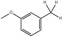 3‐メトキシトルエン‐Α,Α,Α‐D3 化学構造式