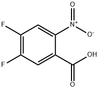 4,5-二氟-2-硝基苯甲酸,20372-63-8,结构式