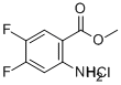 METHYL 2-AMINO-4,5-DIFLUOROBENZOATE HYDROCHLORIDE 结构式
