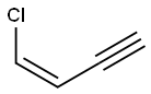 (Z)-1-クロロ-1-ブテン-3-イン 化学構造式