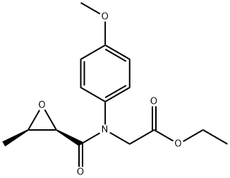 Ethyl 2-((2R,3S)-N-(4-methoxyphenyl)-3-methyloxirane-2-carboxamido)acetate Structure