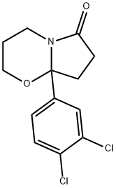 8a-(3,4-Dichlorophenyl)-3,4,8,8a-tetrahydro-2H-pyrrolo[2,1-b][1,3]oxazin-6(7H)-one 结构式