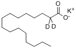 POTASSIUM HEXADECANOATE-2,2-D2 Structure