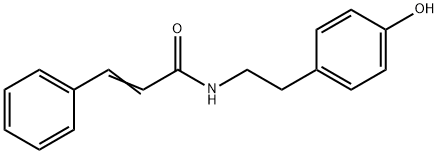 N-(p-Hydroxyphenethyl)-3-phenylpropenamide Struktur