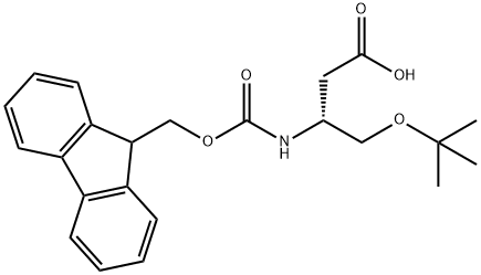 FMOC-L-Β-ホモセリン(OTBU) 化学構造式