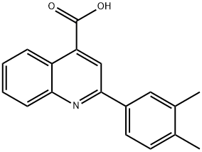 2-(3,4-二甲基苯基)-喹啉-4-羧酸, 20389-06-4, 结构式