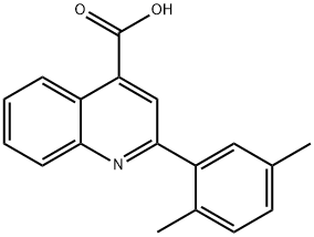 喹啉-4-羧酸,2-(2,5-二甲基苯基)-, 20389-07-5, 结构式