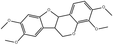 6a,11a-ジヒドロ-3,4,8,9-テトラメトキシ-6H-ベンゾフロ[3,2-c][1]ベンゾピラン 化学構造式