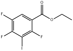 2,4,5-トリフルオロ-3-ヨード安息香酸エチル 化学構造式