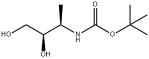 Carbamic acid, (2,3-dihydroxy-1-methylpropyl)-, 1,1-dimethylethyl ester, Struktur