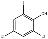 2-ヨード-4,6-ジクロロフェノール 化学構造式