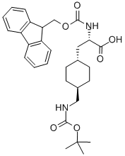 FMOC-D, L-TRANS-CHA(4-CH2NH-BOC) Struktur