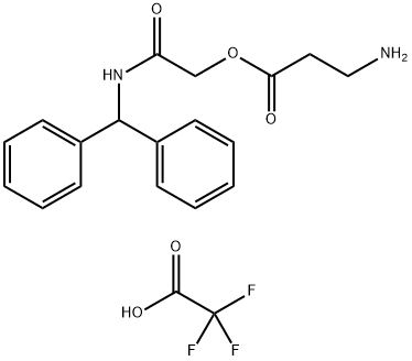 Β-丙氨酸二苯基甲基胺乙酰氧基酯三氟乙酸盐, 204063-33-2, 结构式