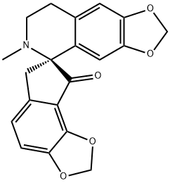 [5S,(+)]-7,8-ジヒドロ-6-メチルスピロ[1,3-ジオキソロ[4,5-g]イソキノリン-5(6H),7'-[7H]インデノ[4,5-d][1,3]ジオキソール]-8'(6'H)-オン 化学構造式