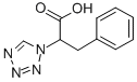 3-フェニル-2-(1H-テトラゾール-1-イル)プロパン酸 化学構造式