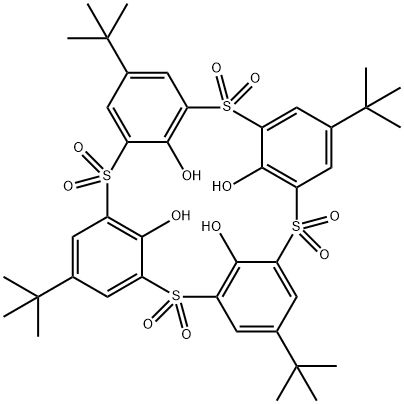 4-tert-ブチルスルホニルカリックス[4]アレーン 化学構造式