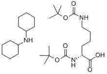 N-alpha-N-Epsilon-di-t-butyloxycarbonyl-D-lysine dicyclohexylamine Struktur
