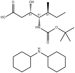 BOC-(3S,4S,5S)-4-AMINO-3-HYDROXY-5-METHYL-HEPTANOIC ACID DCHA Structure