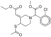 (3E)-4-(Acetylthio)-α-(2-chlorophenyl)-3-(2-ethoxy-2-oxoethylidene)-1-piperidineacetic Acid Methyl Ester
(Mixture of DiastereoMers) Struktur