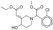 (3E)-α-(2-Chlorophenyl)-3-(2-ethoxy-2-oxoethylidene)-4-hydroxy-1-piperidineacetic Acid Methyl Ester
(Mixture of DiastereoMers) Struktur