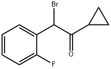 2-ブロモ-2-(2-フルオロフェニル)-1-シクロプロピルエタノン 化学構造式